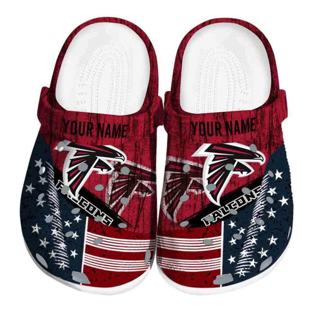 Custom Atlanta Falcons Star-Spangled Side Pattern ClogTVC1801984