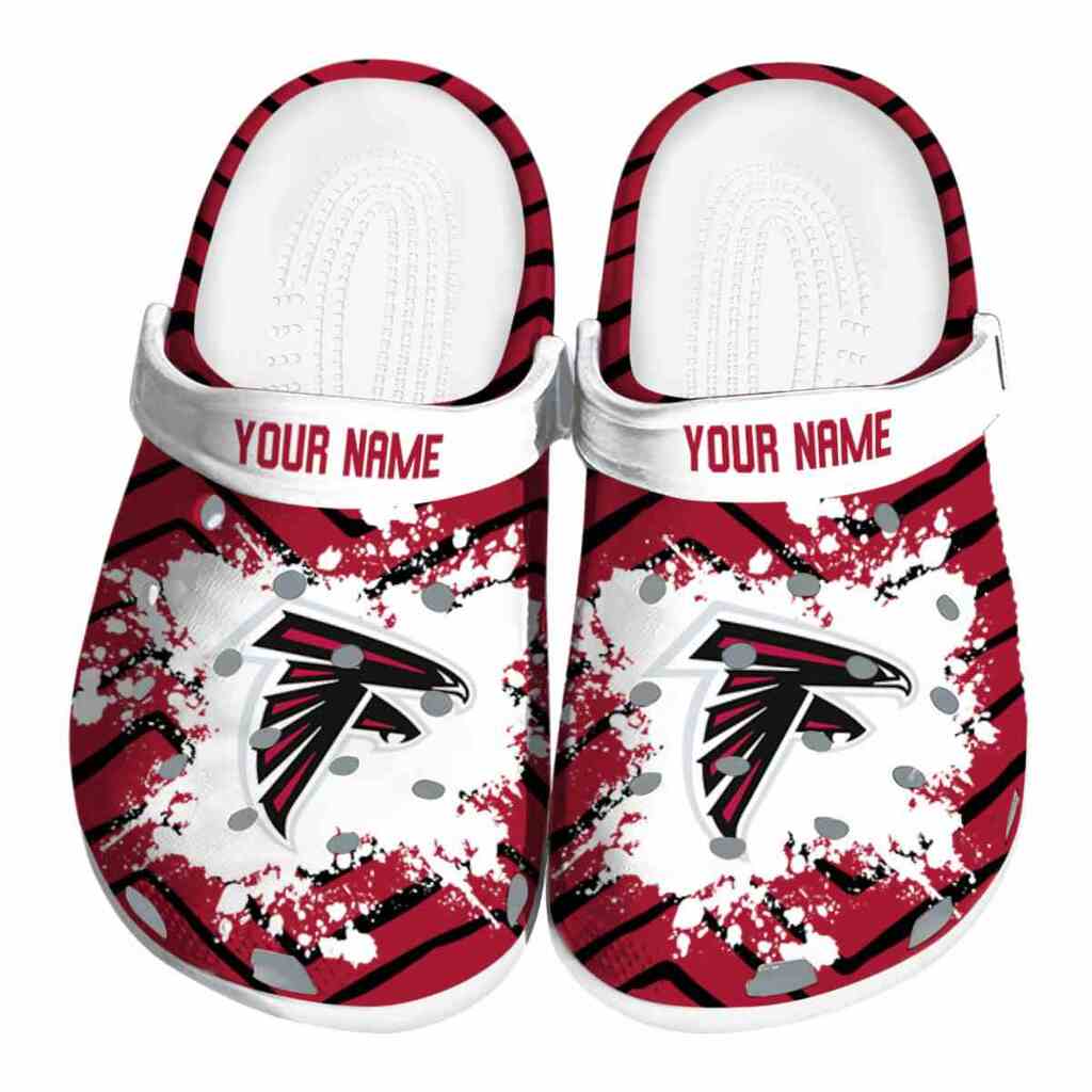 Custom Atlanta Falcons Zigzag Paint Burst ClogTVC1801984