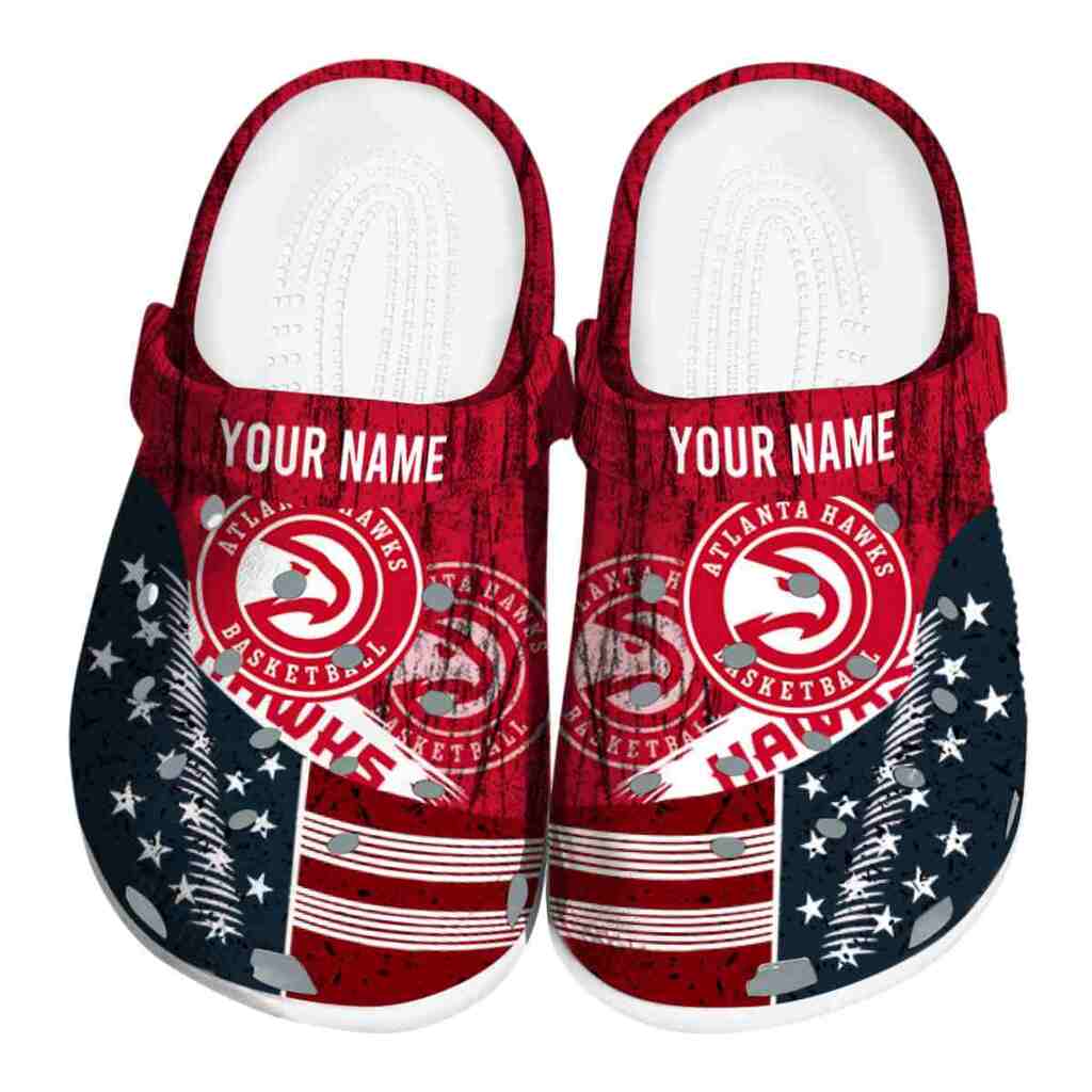Custom Atlanta Hawks Star-Spangled Side Pattern ClogTVC1801709