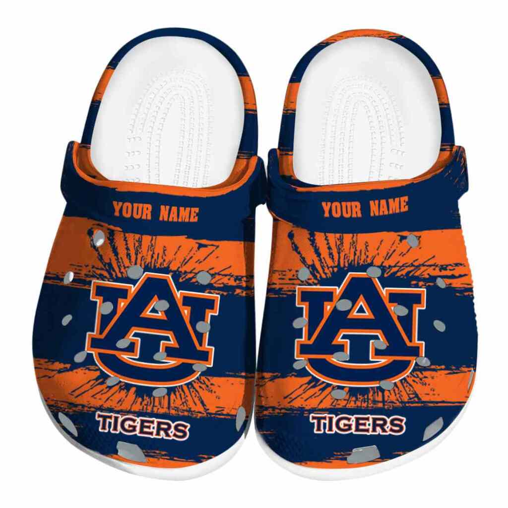 Custom Auburn Tigers Paint Splatter Graphics ClogTVC1801981