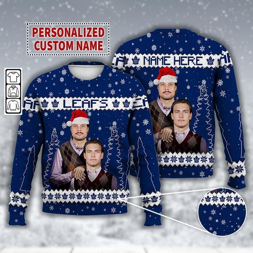 Custom Auston Matthews Matthew Knies Toronto Ice Hockey Ugly Christmas Sweater
