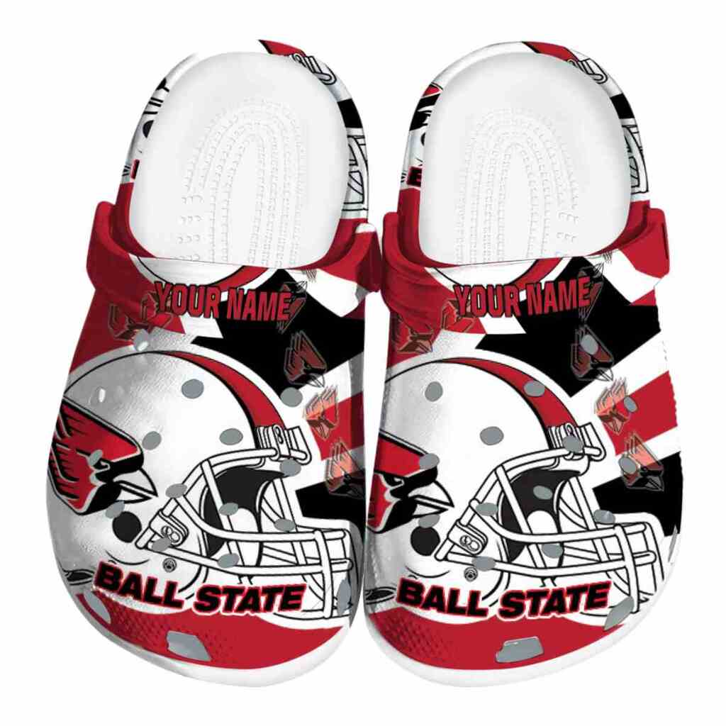 Custom Ball State Cardinals Football Helmet ClogTVC1801801