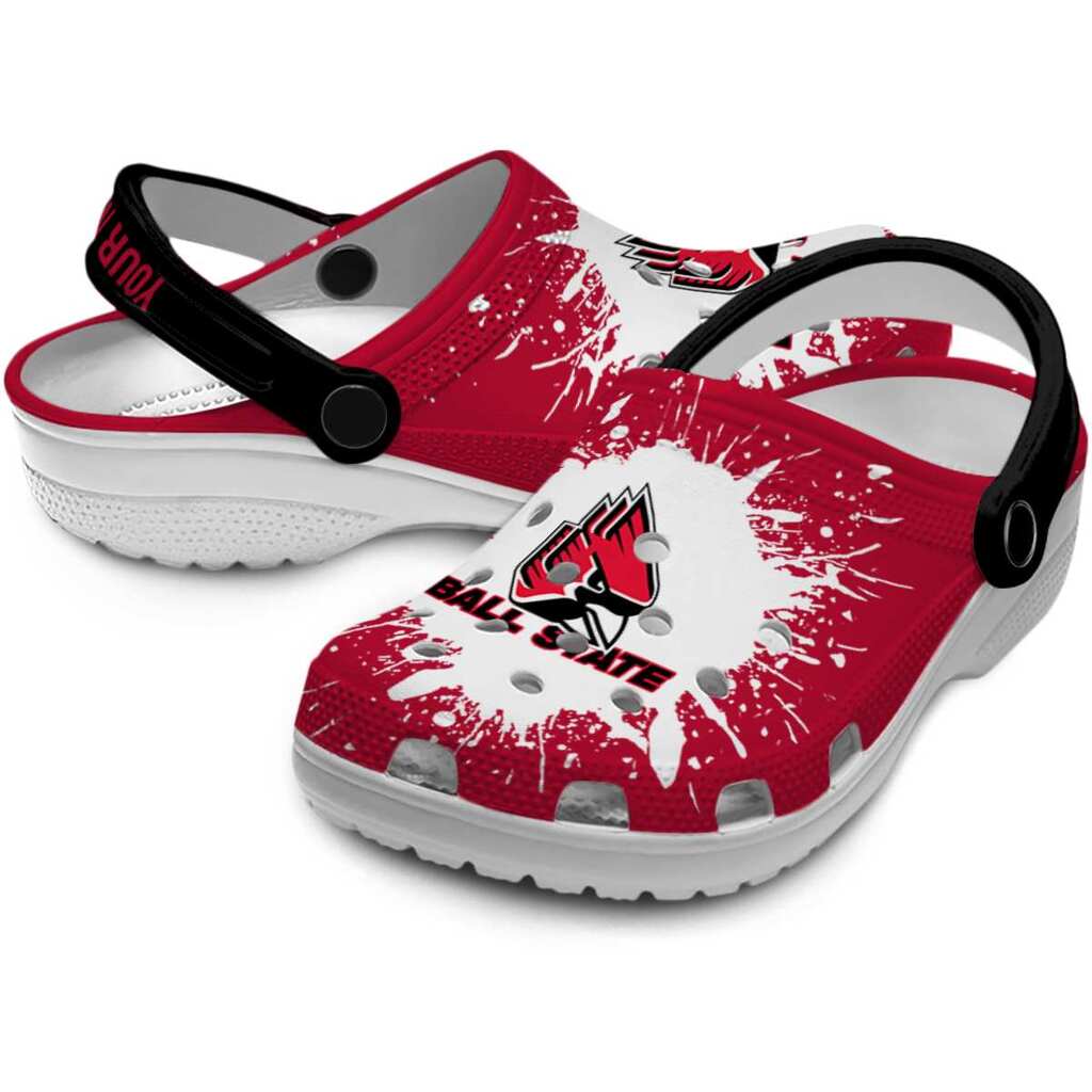 Custom Ball State Cardinals Splash Art ClogTVC1801749 - Image 3