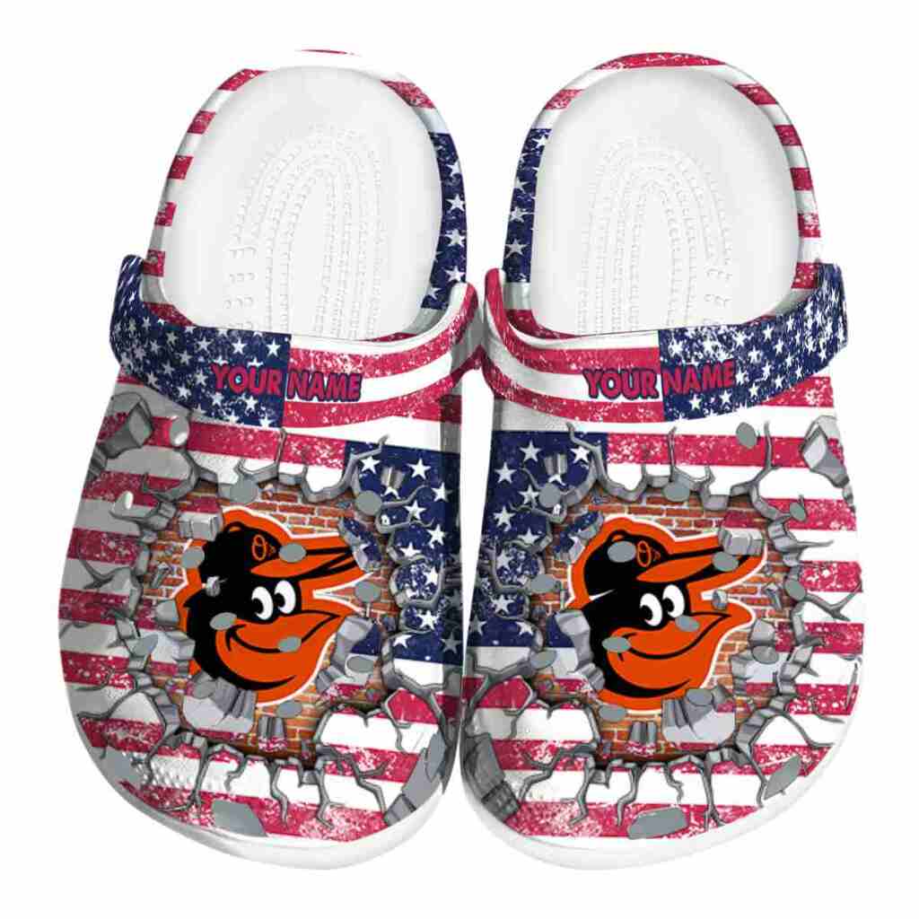 Custom Baltimore Orioles Freedom Splinter ClogTVC1801179