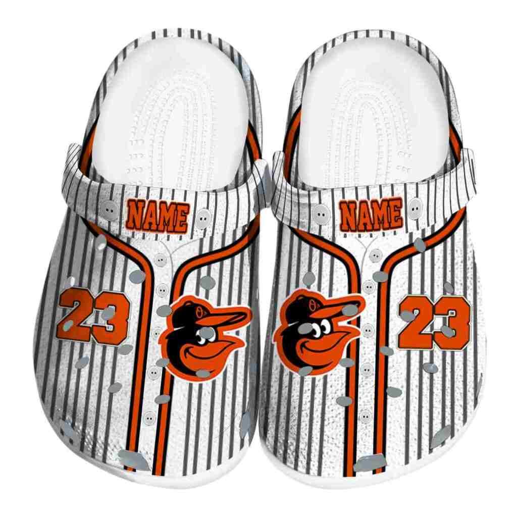 Custom Baltimore Orioles Pinstripe Pattern ClogTVC1801179