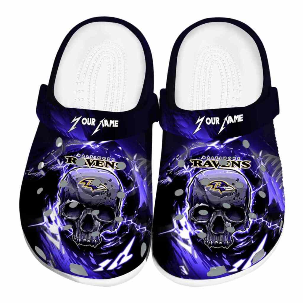 Custom Baltimore Ravens Gothic Skull ClogTVC1801984
