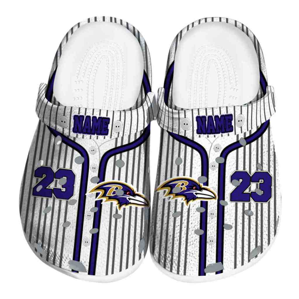 Custom Baltimore Ravens Pinstripe Pattern ClogTVC1801984
