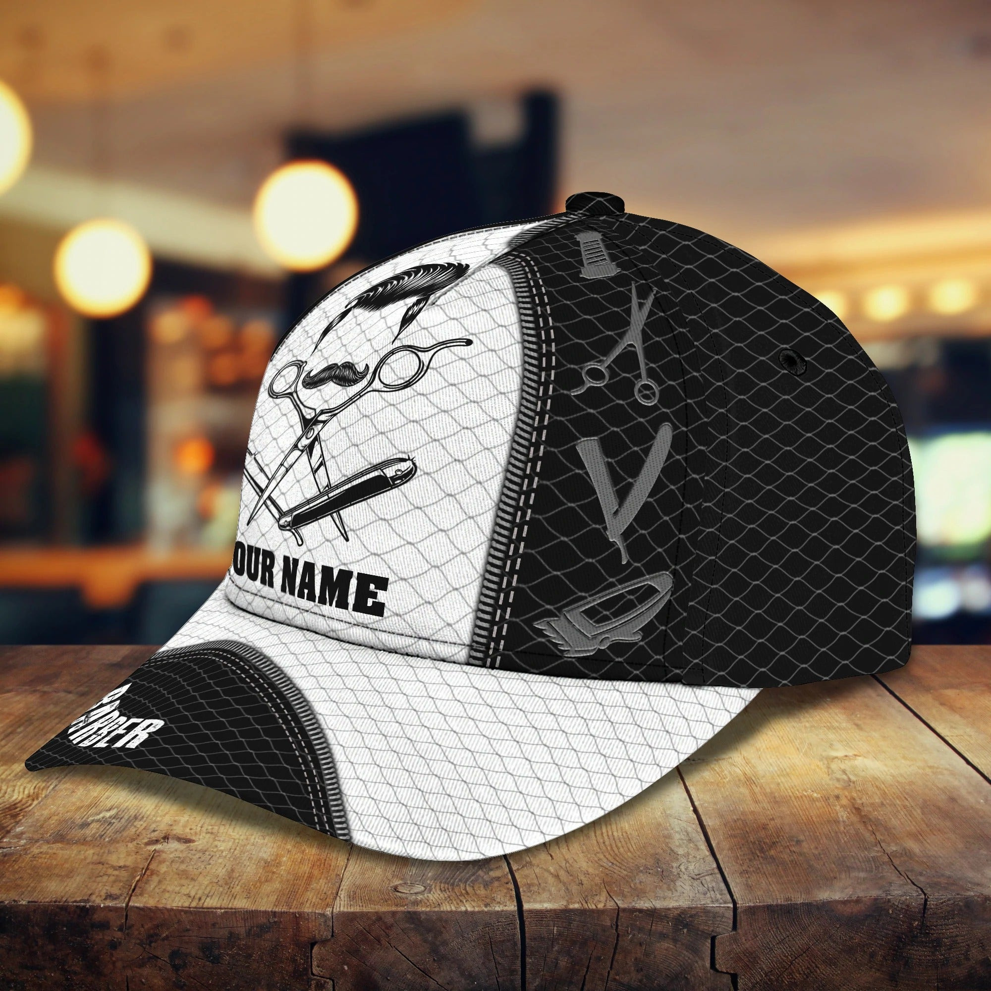Custom Barber Cap For Men, Woman Barber Cap Hat, 3D All Over Print Baseball Barber Cap Trucker Hats Custom Hats Gifts For Men & Women