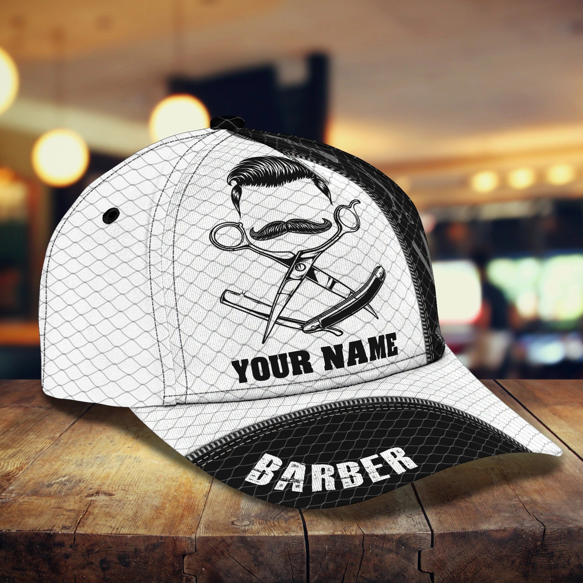 Custom Barber Cap For Men, Woman Barber Cap Hat, 3D All Over Print Baseball Barber Cap Trucker Hats Custom Hats Gifts For Men & Women