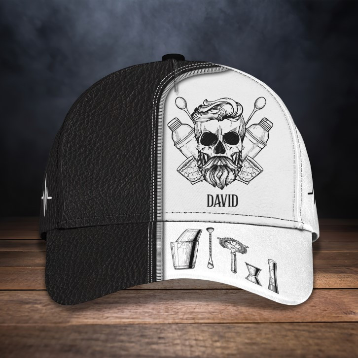 Custom Bartender Cap Hat, 3D All Over Print Cap Hat For Bartender, Bartender Classic Cap Hat Trucker Hats Custom Hats Gifts For Men & Women
