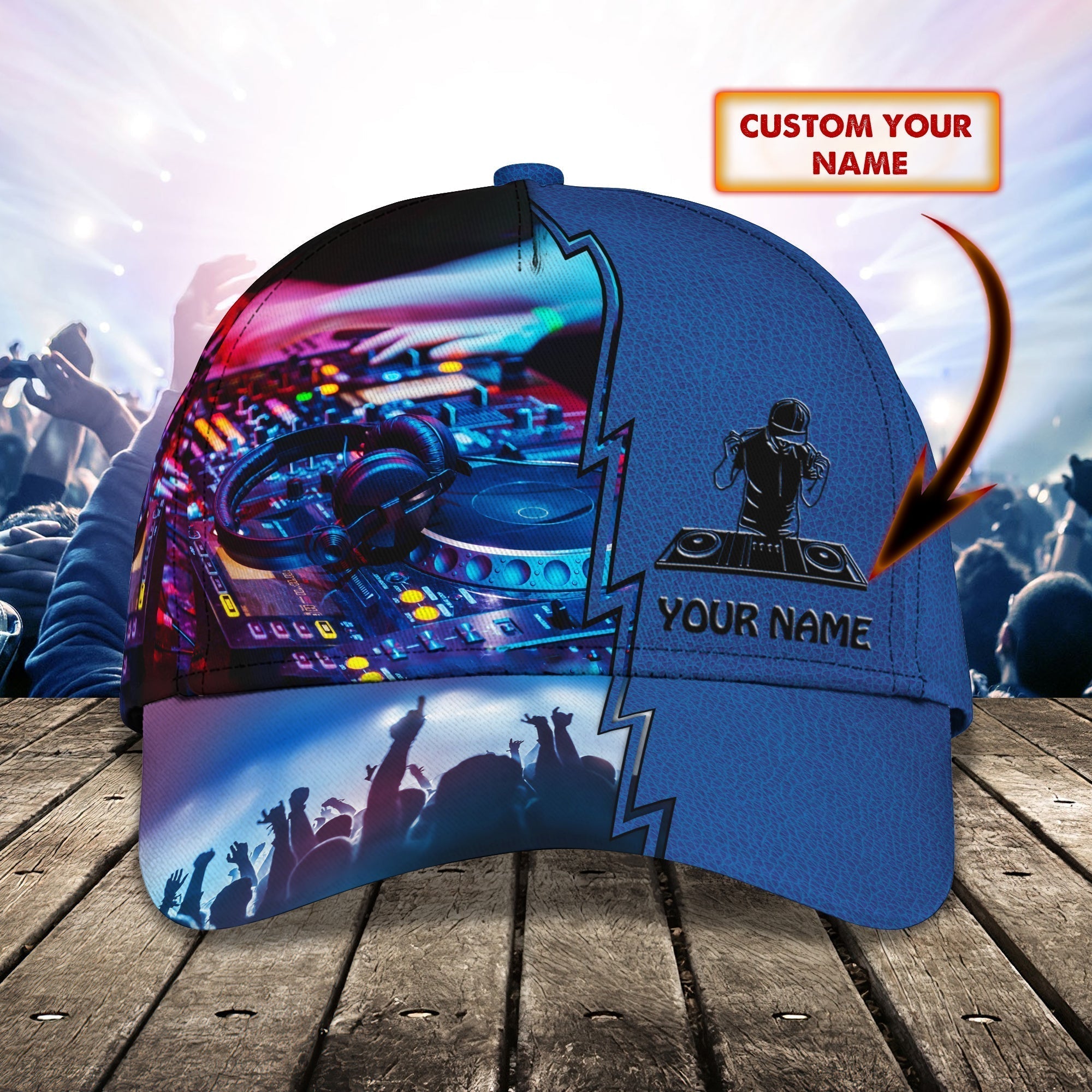 Custom Baseball Cap For Dj Men, Woman Dj Cap Hat, Classic Cap For Disc Jockey, Dj Gift For Him Her Trucker Hats Custom Hats Gifts For Men & Women