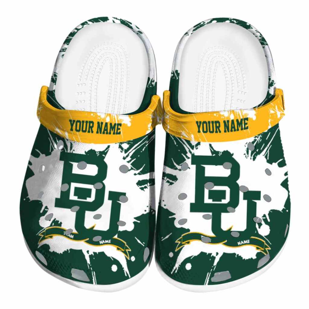 Custom Baylor Bears Splatter Pattern ClogTVC1801737