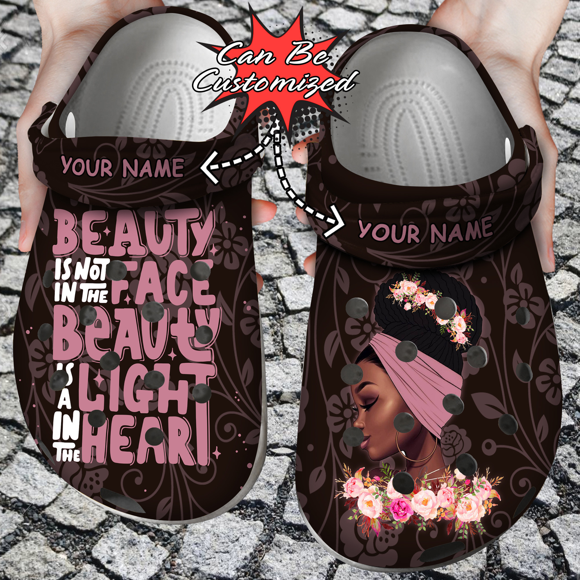 Custom Black Women Personalized Beautiful African Women Clog Shoes
