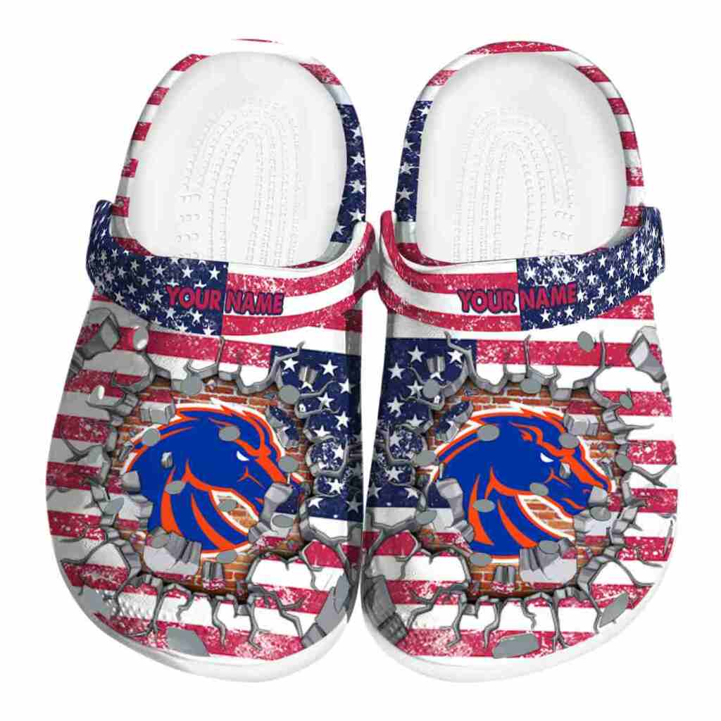 Custom Boise State Broncos Freedom Splinter ClogTVC1801810