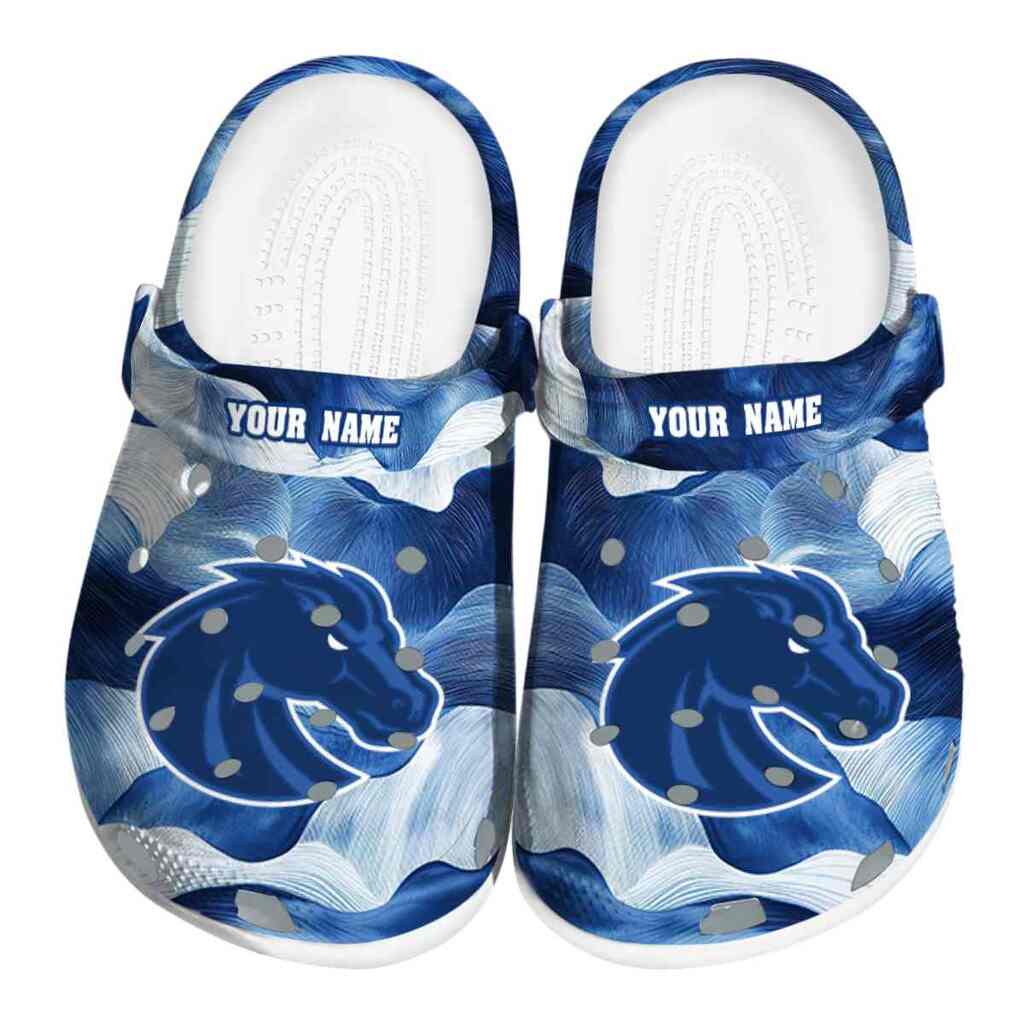 Custom Boise State Broncos Ocean Waves ClogTVC1801760