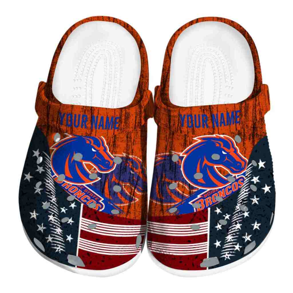 Custom Boise State Broncos Star-Spangled Side Pattern ClogTVC1801739