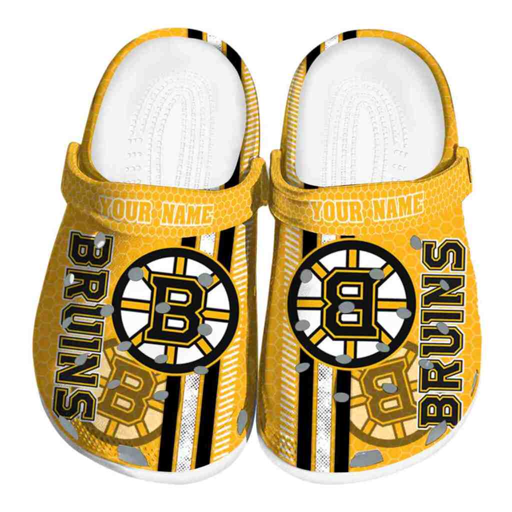 Custom Boston Bruins Contrasting Stripes ClogTVC1801873