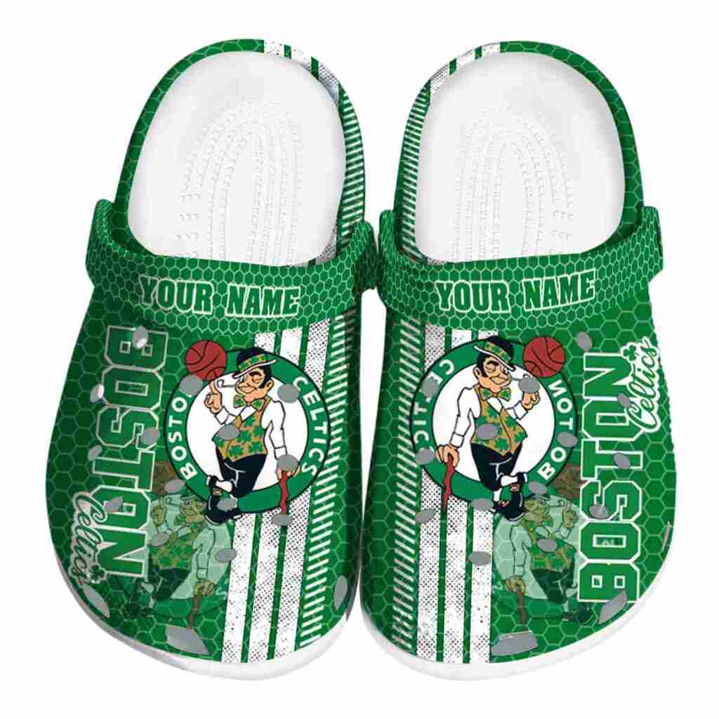 Custom Boston Celtics Contrasting Stripes ClogTVC1801913