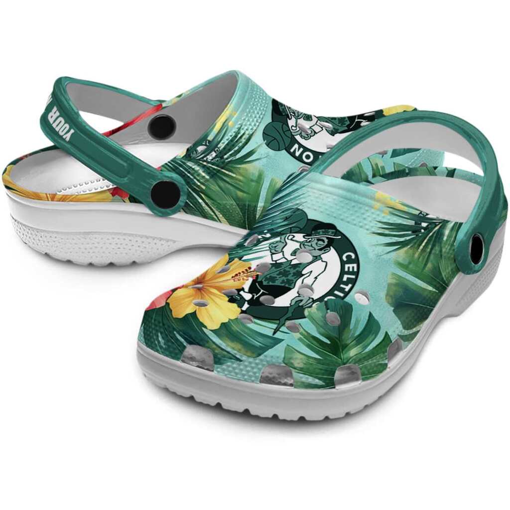 Custom Boston Celtics Tropical Vibes ClogTVC1801912 - Image 3