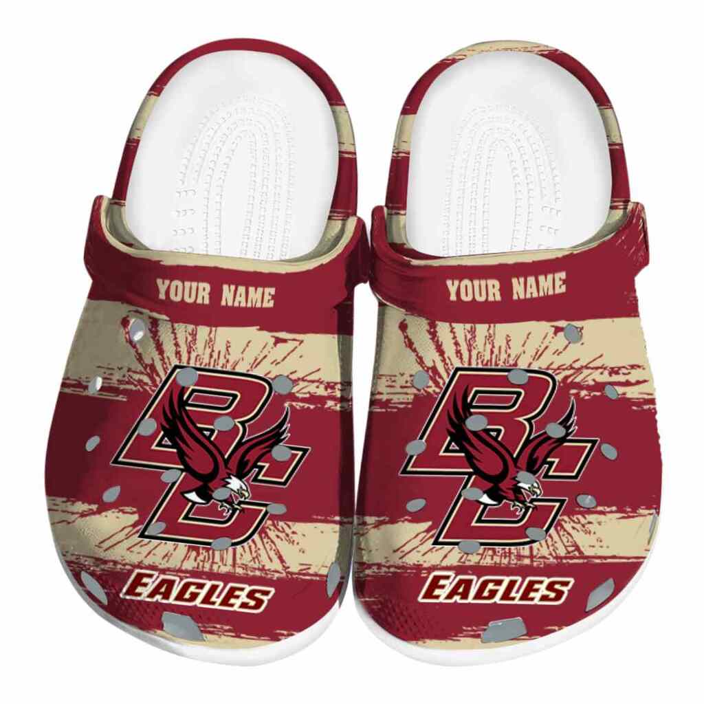 Custom Boston College Eagles Paint Splatter Graphics ClogTVC1801739