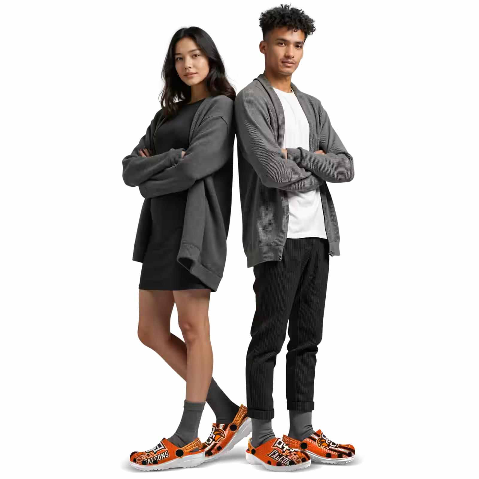 Custom Bowling Green Falcons Contrasting Stripes ClogTVC1801739 - Image 7