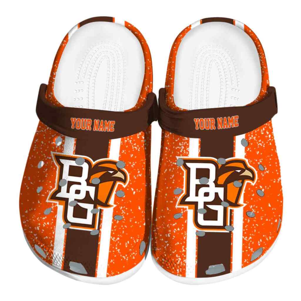 Custom Bowling Green Falcons Vertical Stripes ClogTVC1801749