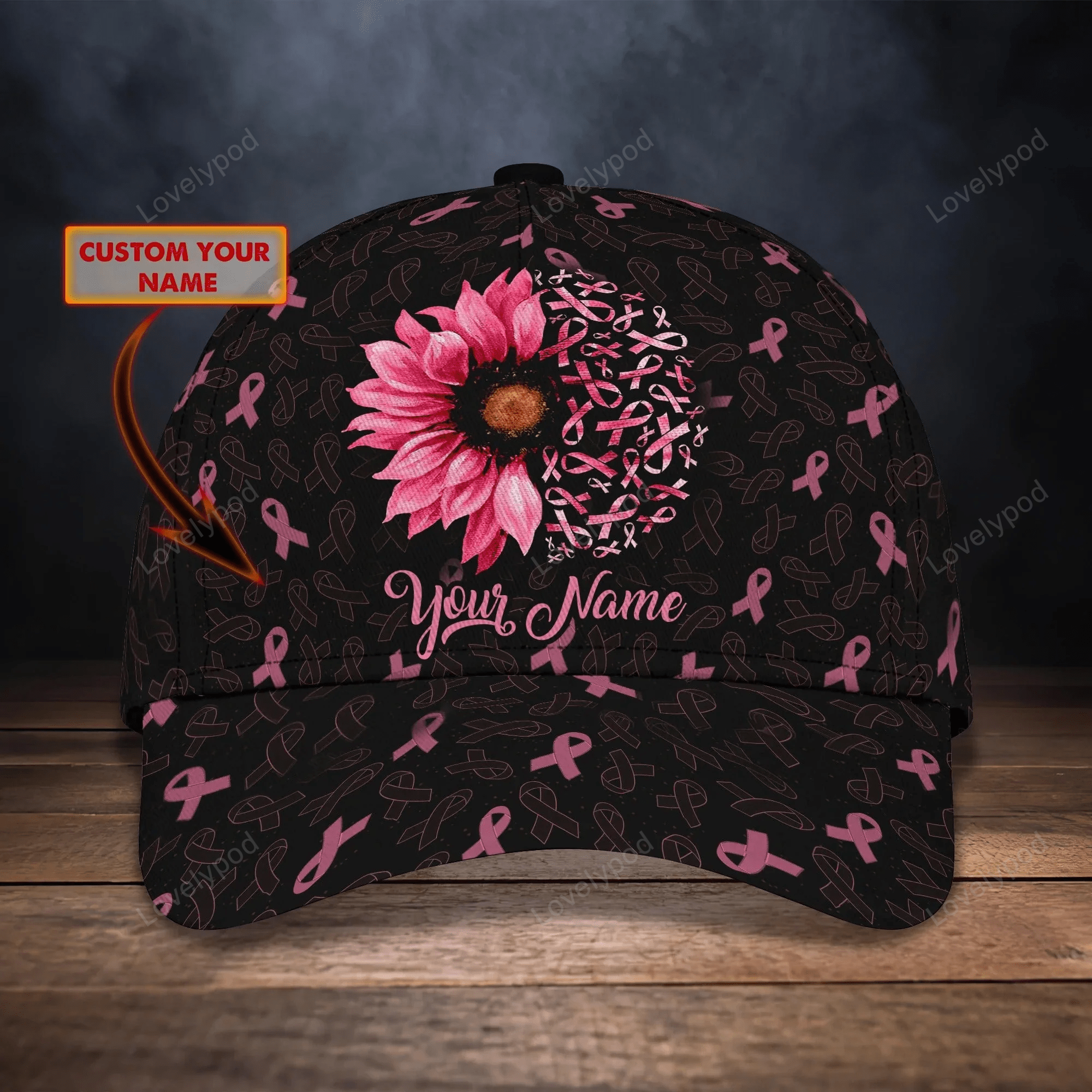 Custom Breast Cancer Awareness Classic Cap Hat, Gifts For A Breast Cancer Survivor Trucker Hats Custom Hats Gifts For Men & Women