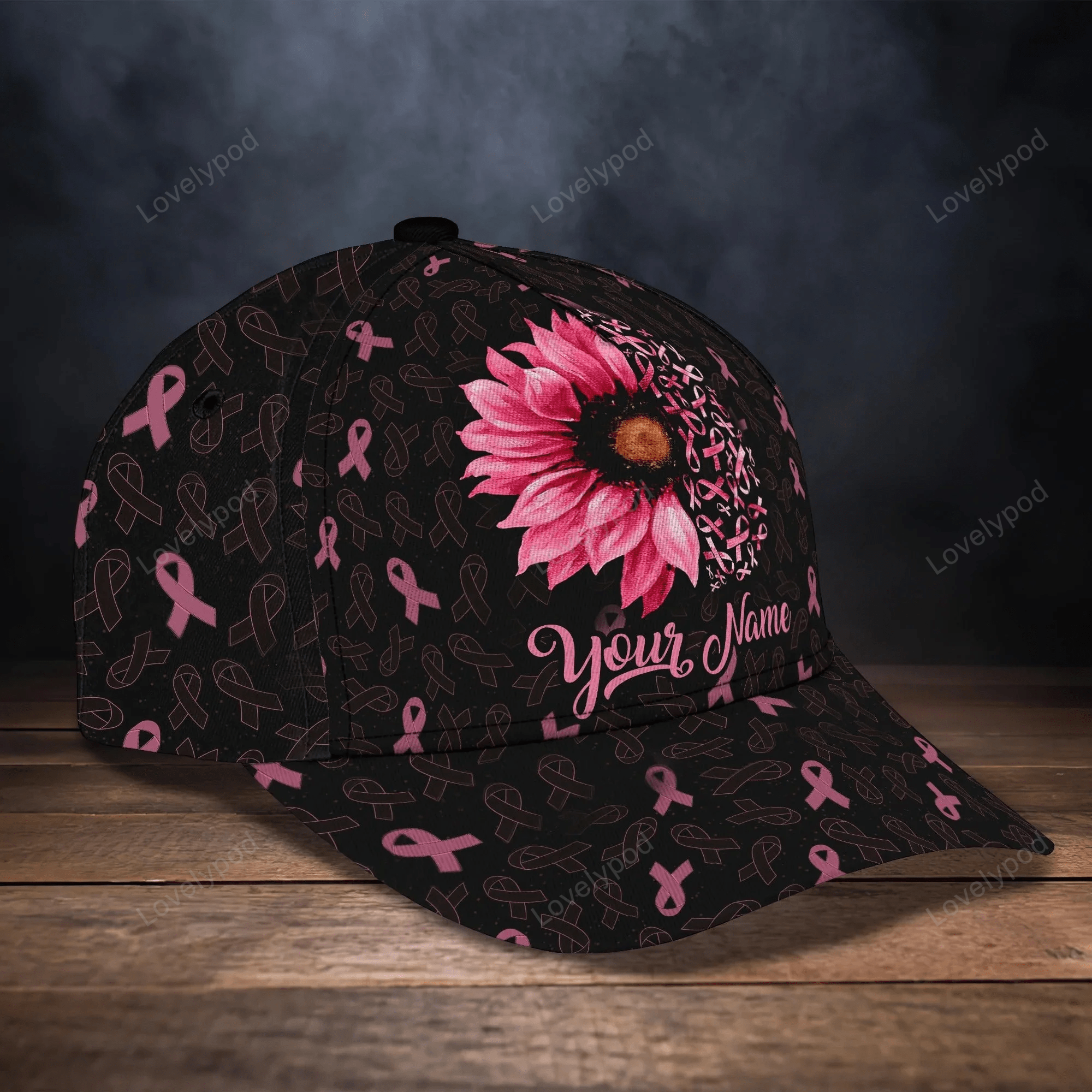 Custom Breast Cancer Awareness Classic Cap Hat, Gifts For A Breast Cancer Survivor Trucker Hats Custom Hats Gifts For Men & Women