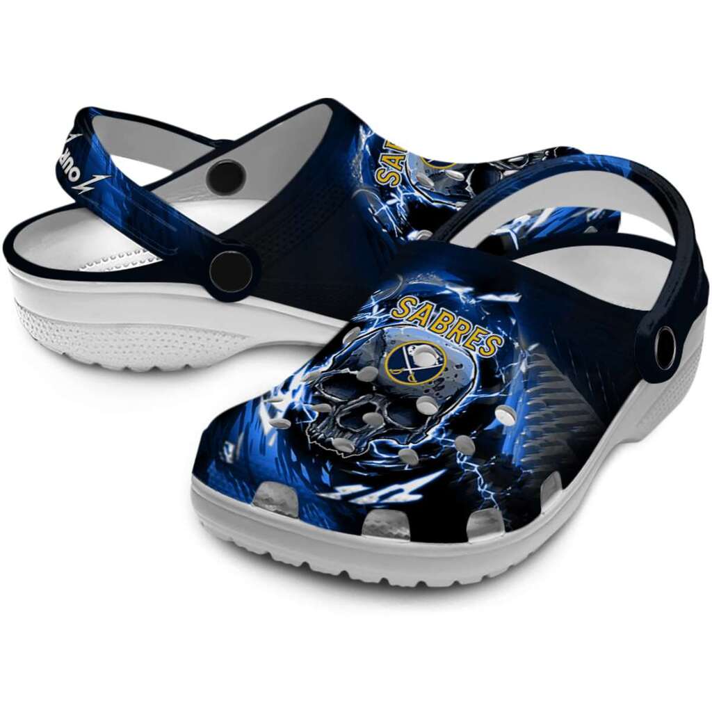 Custom Buffalo Sabres Gothic Skull ClogTVC1801861 - Image 3
