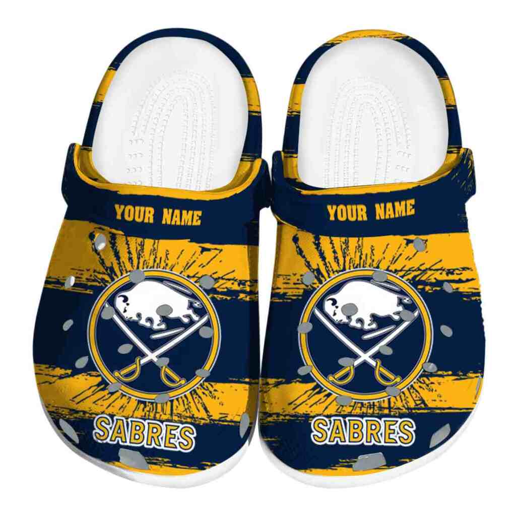 Custom Buffalo Sabres Paint Splatter Graphics ClogTVC1801860