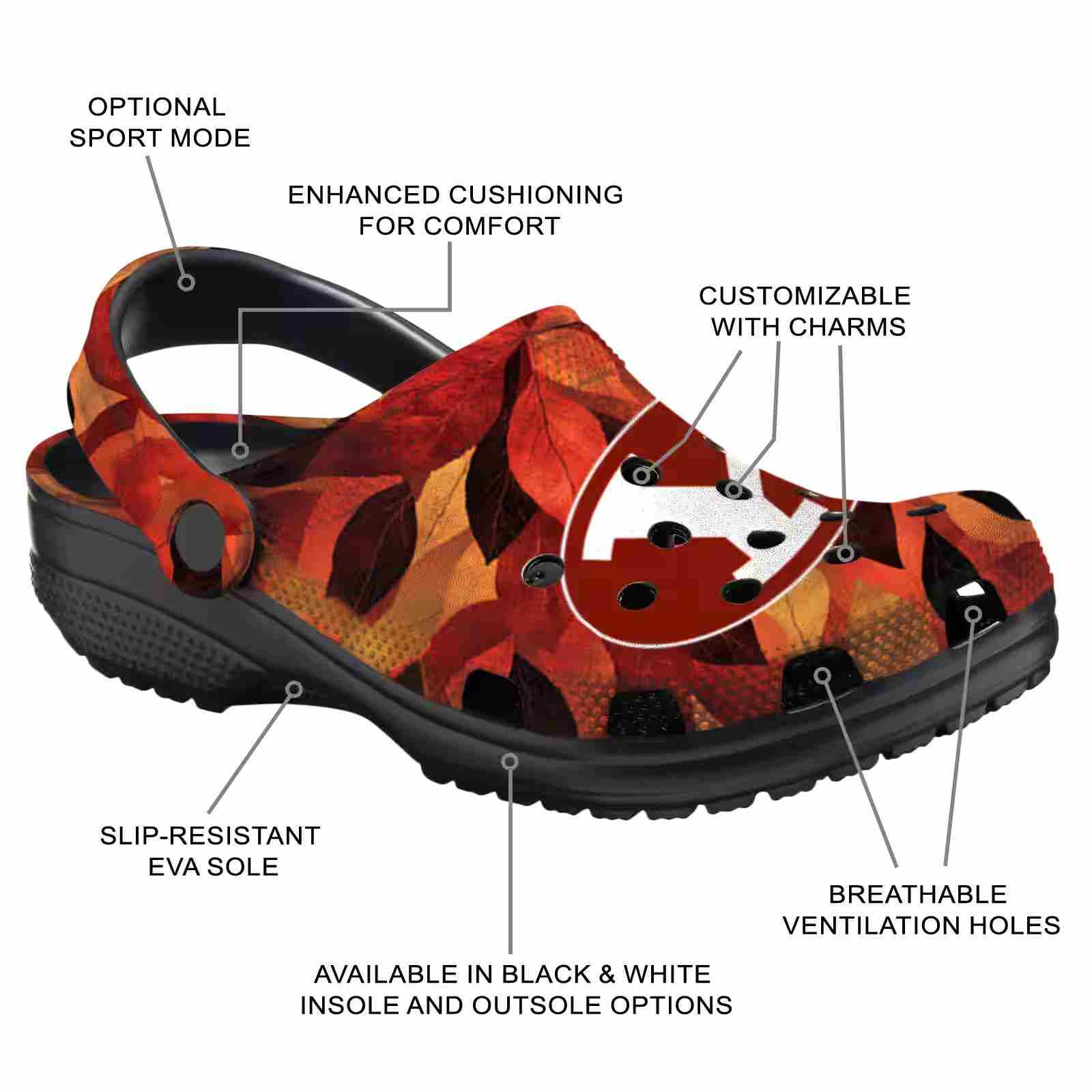 Custom BYU Cougars Autumn Leaves ClogTVC1801760 - Image 5