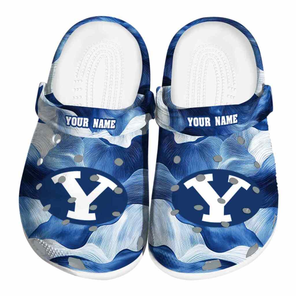 Custom BYU Cougars Ocean Waves ClogTVC1801760