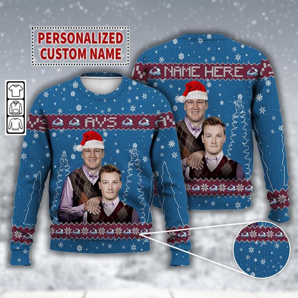 Custom Cale Makar Nathan MacKinnon Colorado Ice Hockey Ugly Christmas Sweater