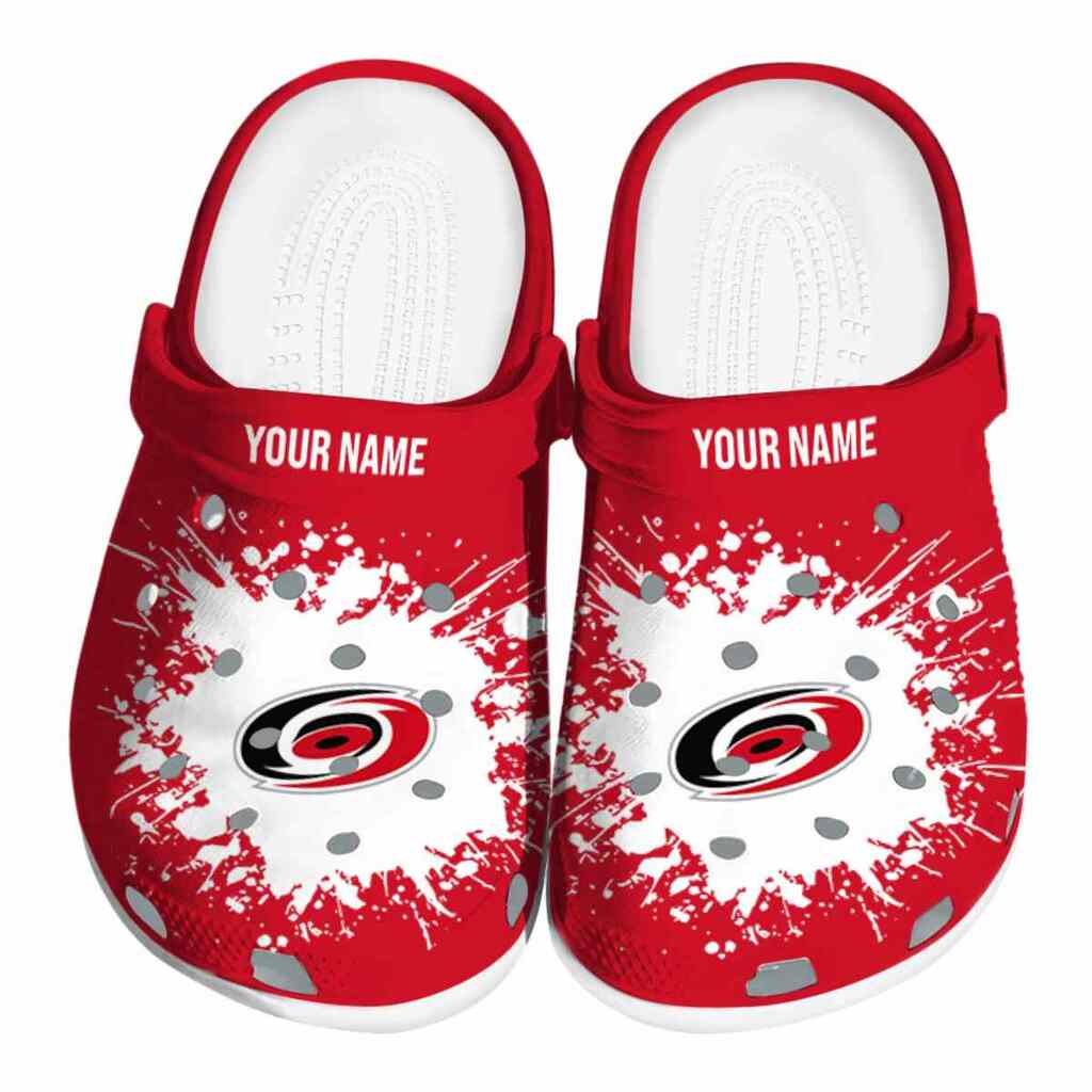 Custom Carolina Hurricanes Splatter Background ClogTVC1801865