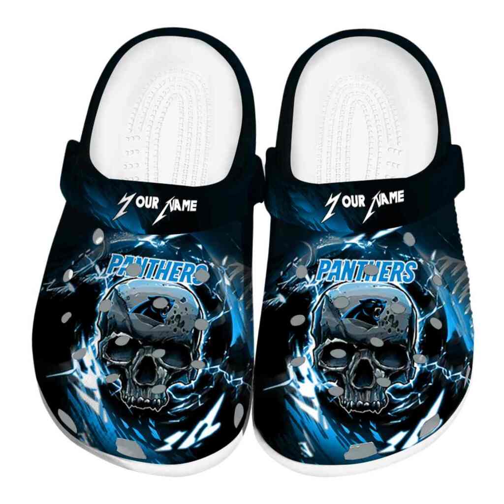 Custom Carolina Panthers Gothic Skull ClogTVC180103