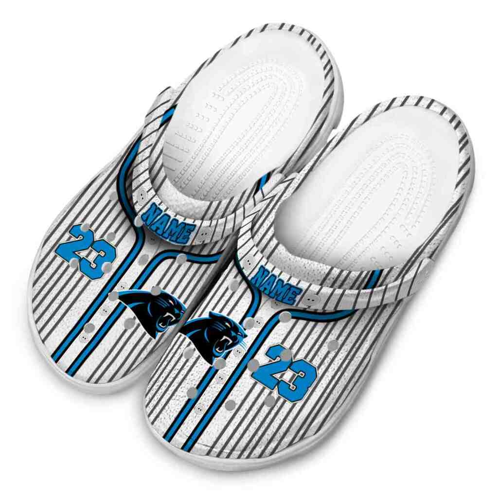 Custom Carolina Panthers Pinstripe Pattern ClogTVC180103 - Image 4