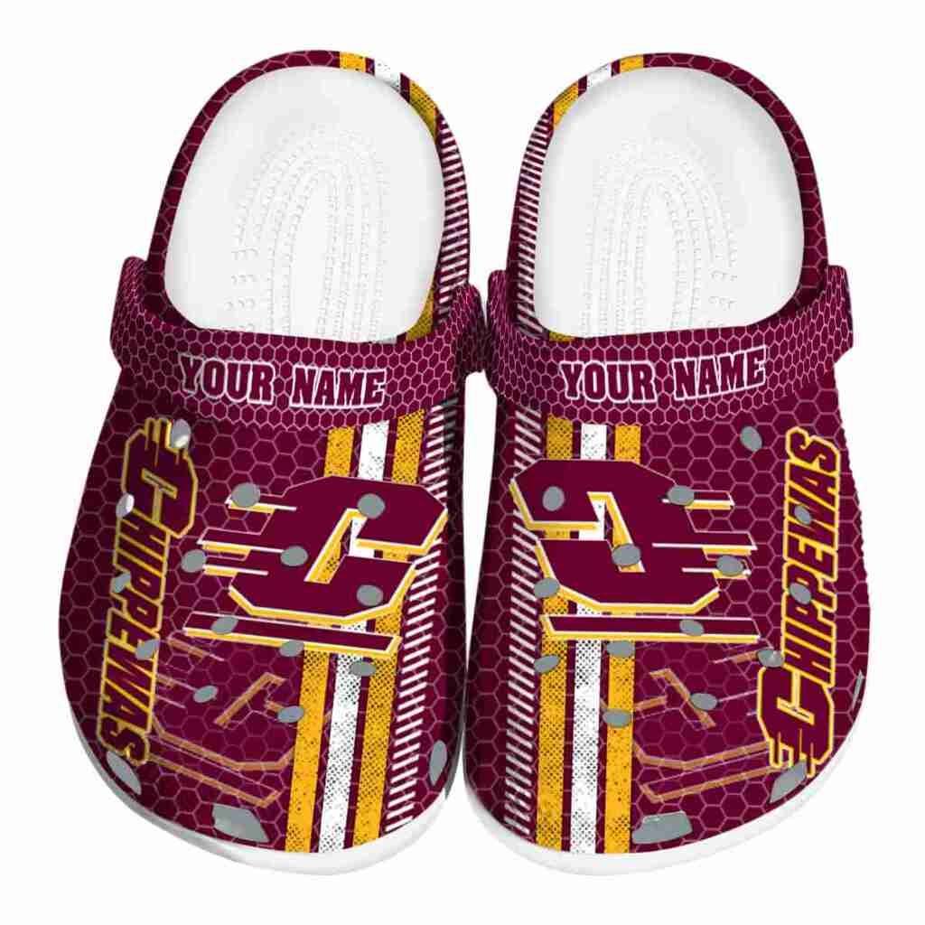 Custom Central Michigan Chippewas Contrasting Stripes ClogTVC1801739