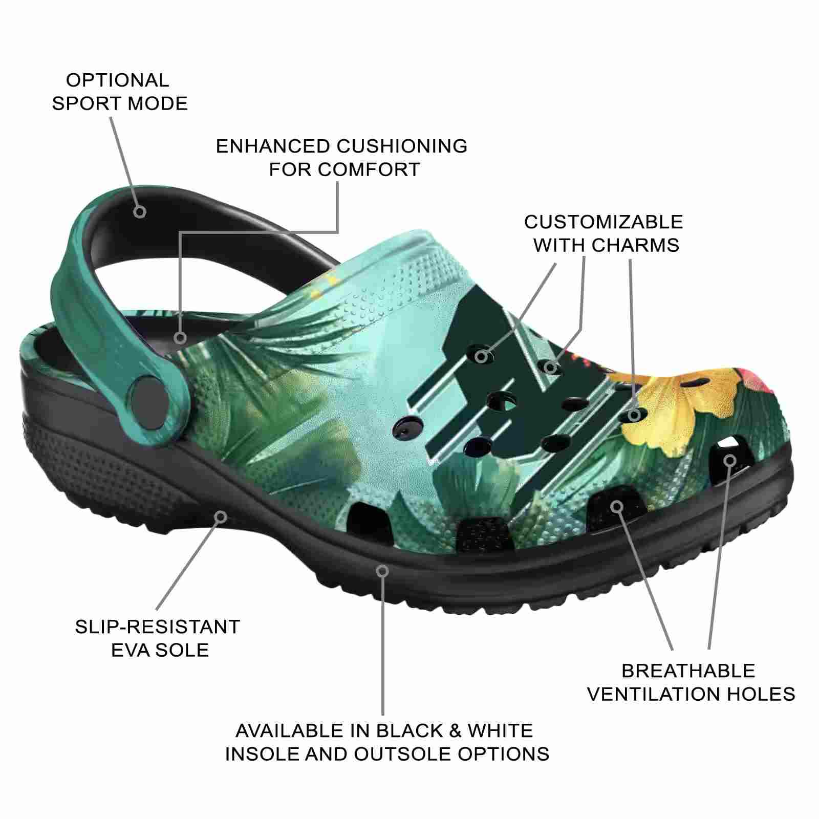 Custom Central Michigan Chippewas Tropical Vibes ClogTVC1801761 - Image 5