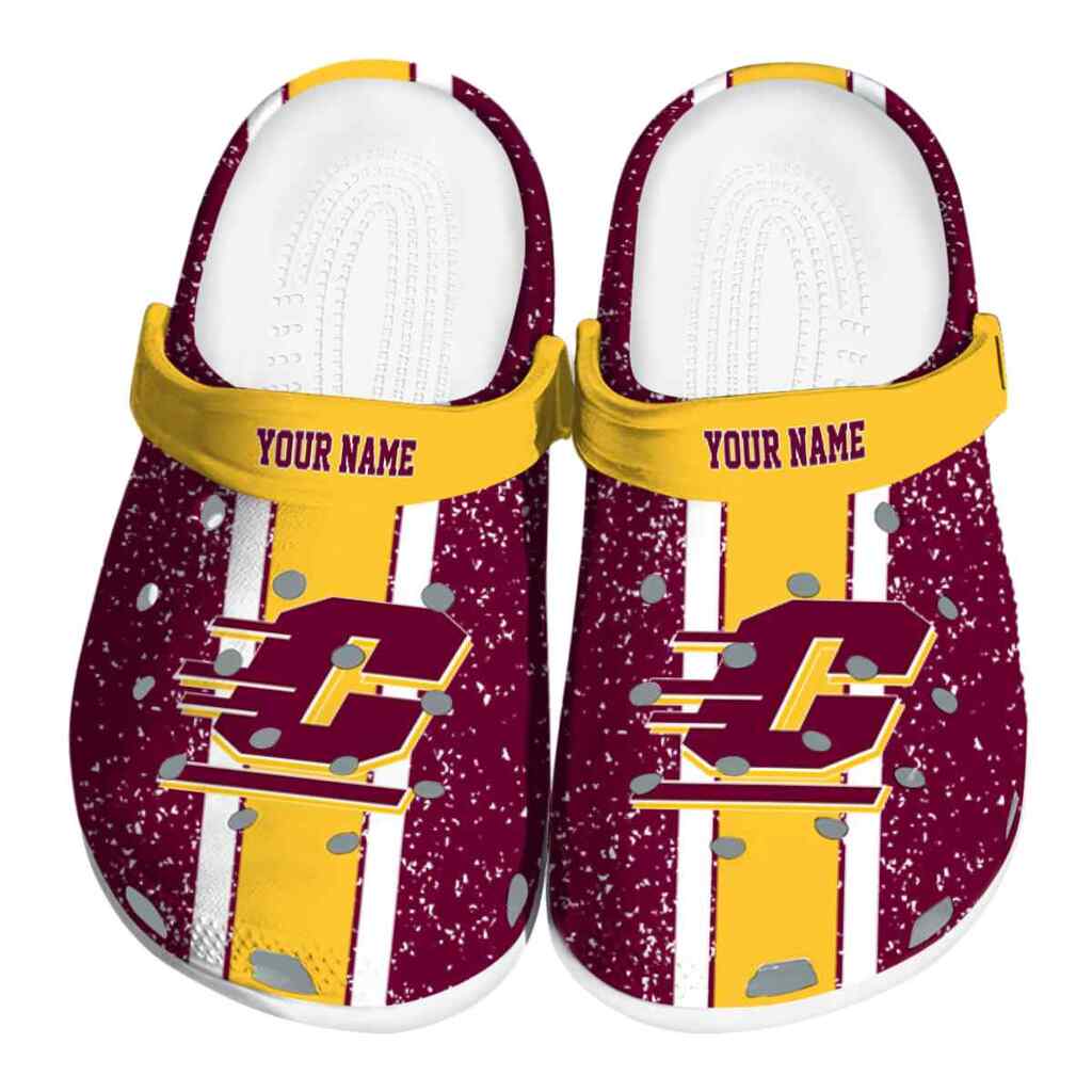 Custom Central Michigan Chippewas Vertical Stripes ClogTVC1801747