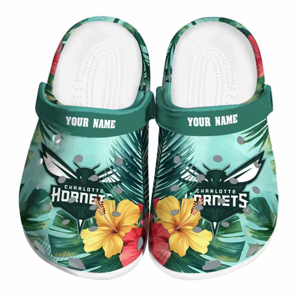 Custom Charlotte Hornets Tropical Vibes ClogTVC1801682