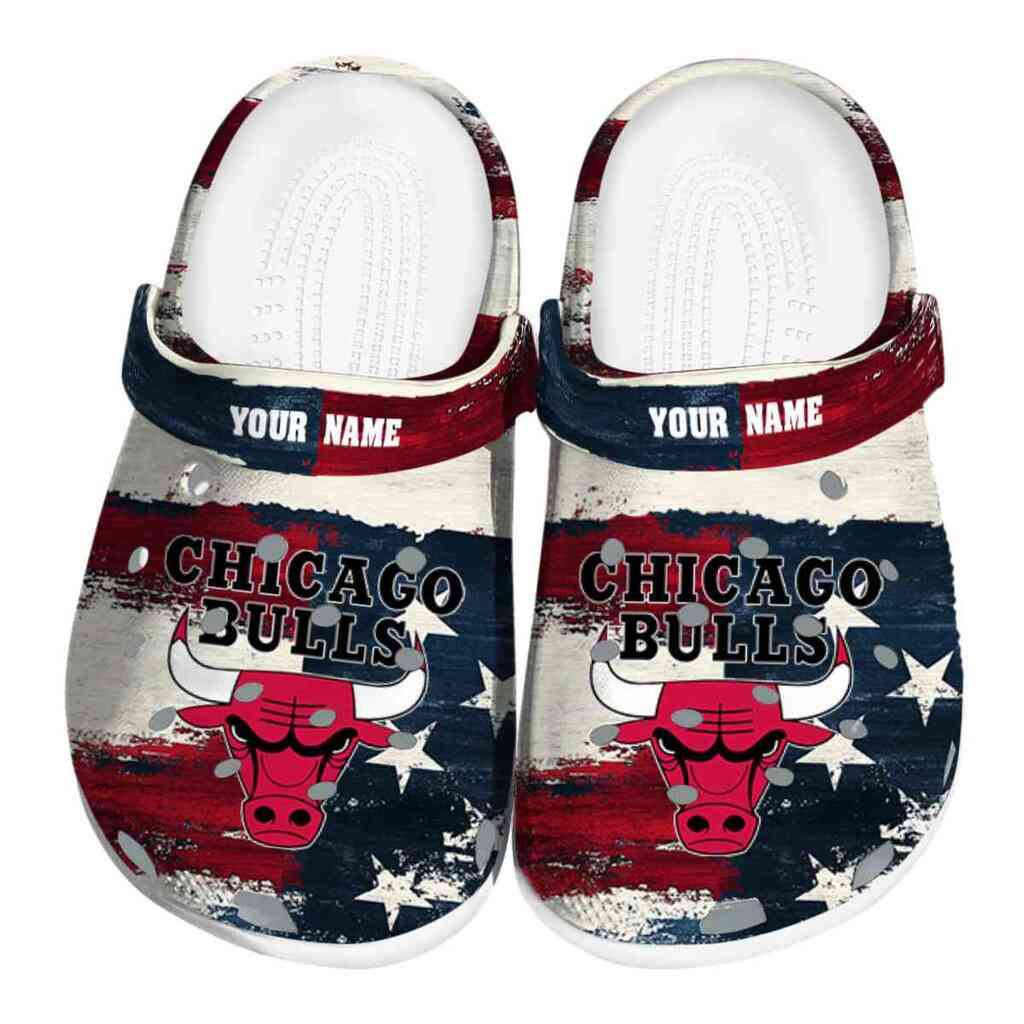 Custom Chicago Bulls Patriotic Stripes ClogTVC1801914