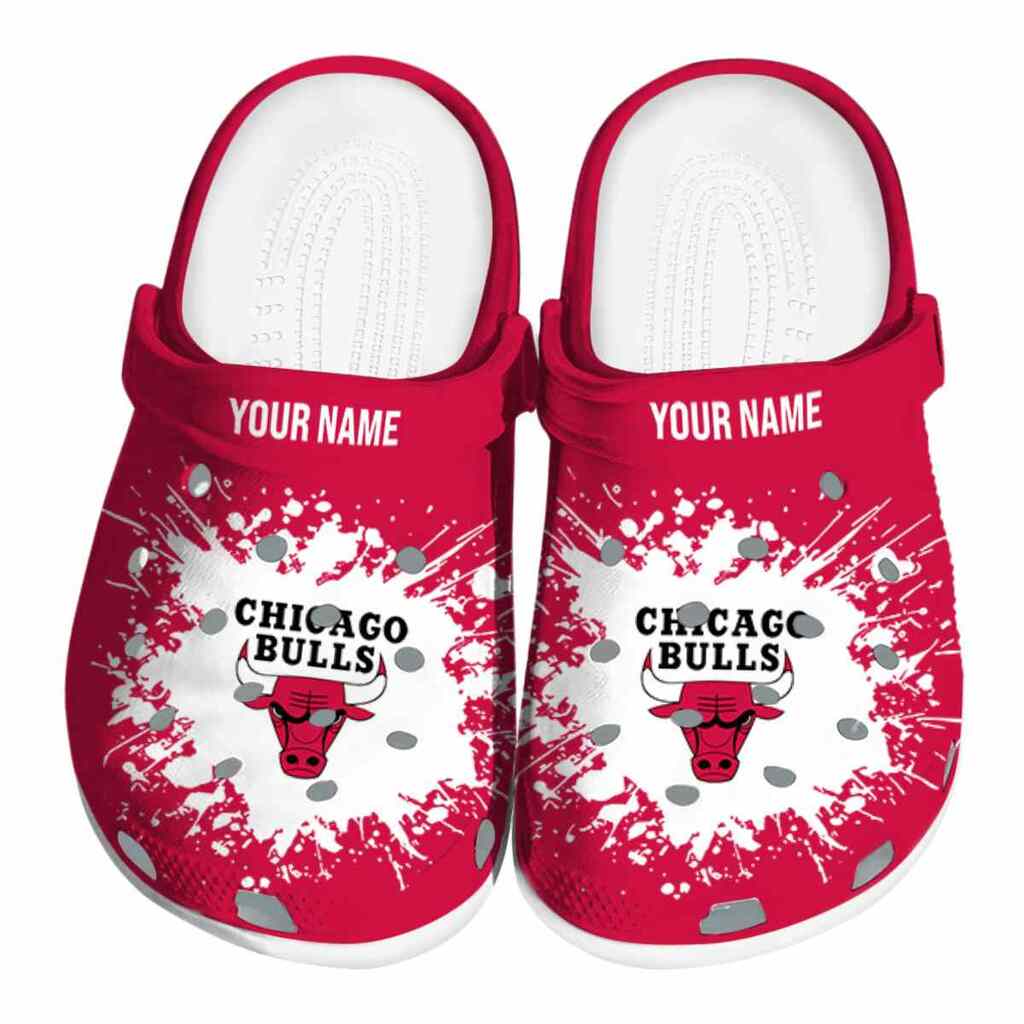 Custom Chicago Bulls Splatter Background ClogTVC1801914