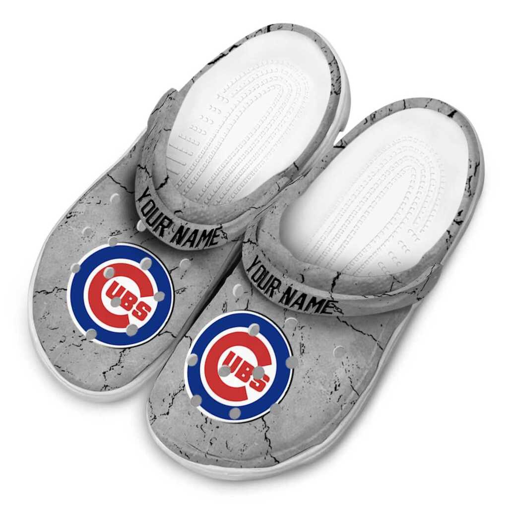 Custom Chicago Cubs Cracked Texture ClogTVC1801191 - Image 4