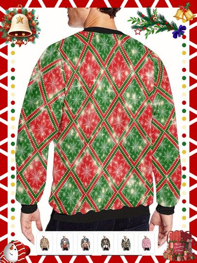Custom Christmas Ugly Sweater with Photo, Funny Holiday Crewneck - Image 5