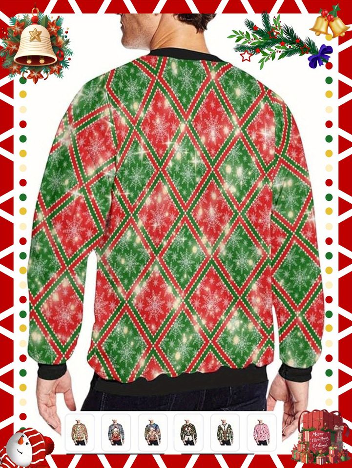 Custom Christmas Ugly Sweater with Photo, Funny Holiday Crewneck - Image 2