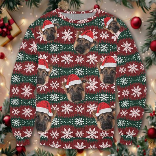 Custom Christmas Ugly Sweater,Funny face Sweatshirt,Custom Face Sweater,Pullover Sweater Christmas Party Gifts - Image 7