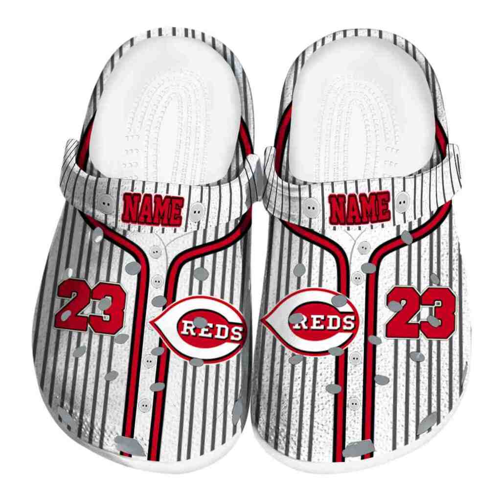 Custom Cincinnati Reds Pinstripe Pattern ClogTVC1801185