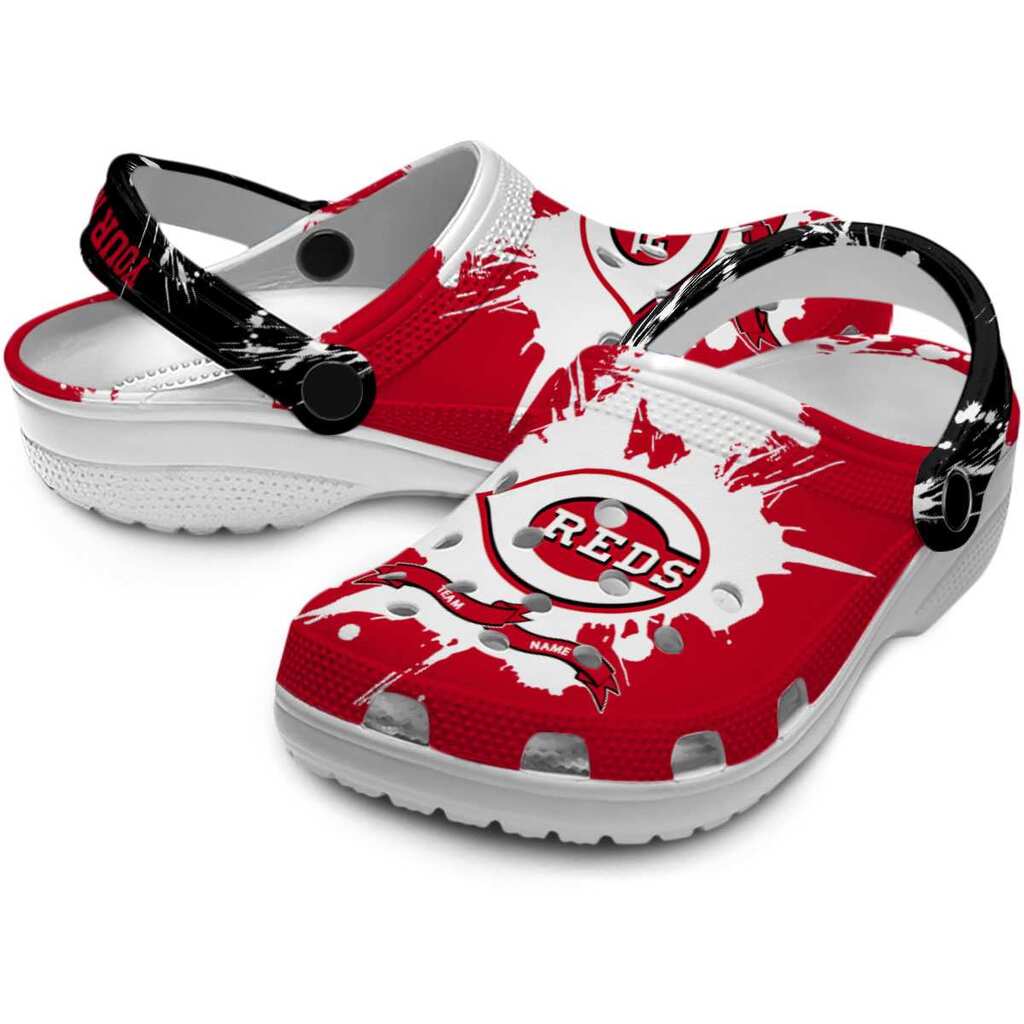 Custom Cincinnati Reds Splatter Pattern ClogTVC1801185 - Image 3
