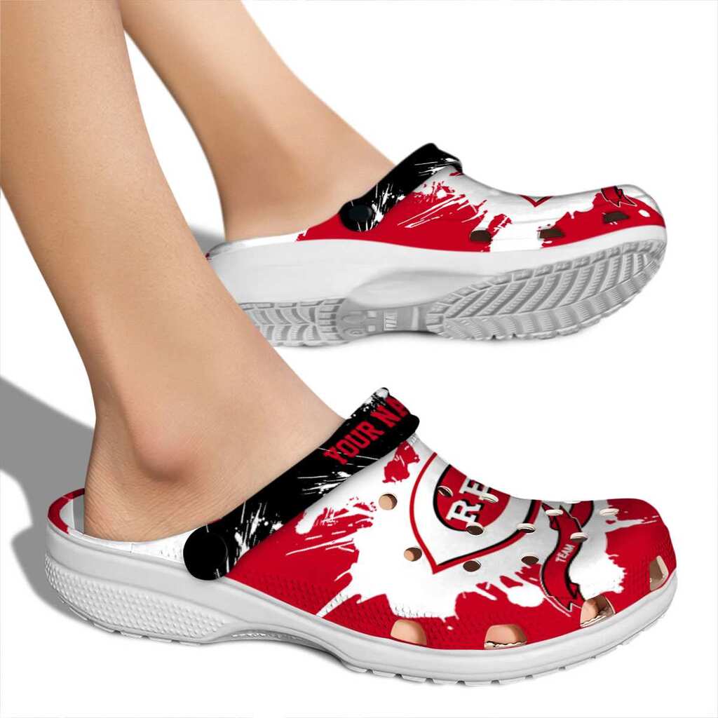 Custom Cincinnati Reds Splatter Pattern ClogTVC1801185 - Image 2