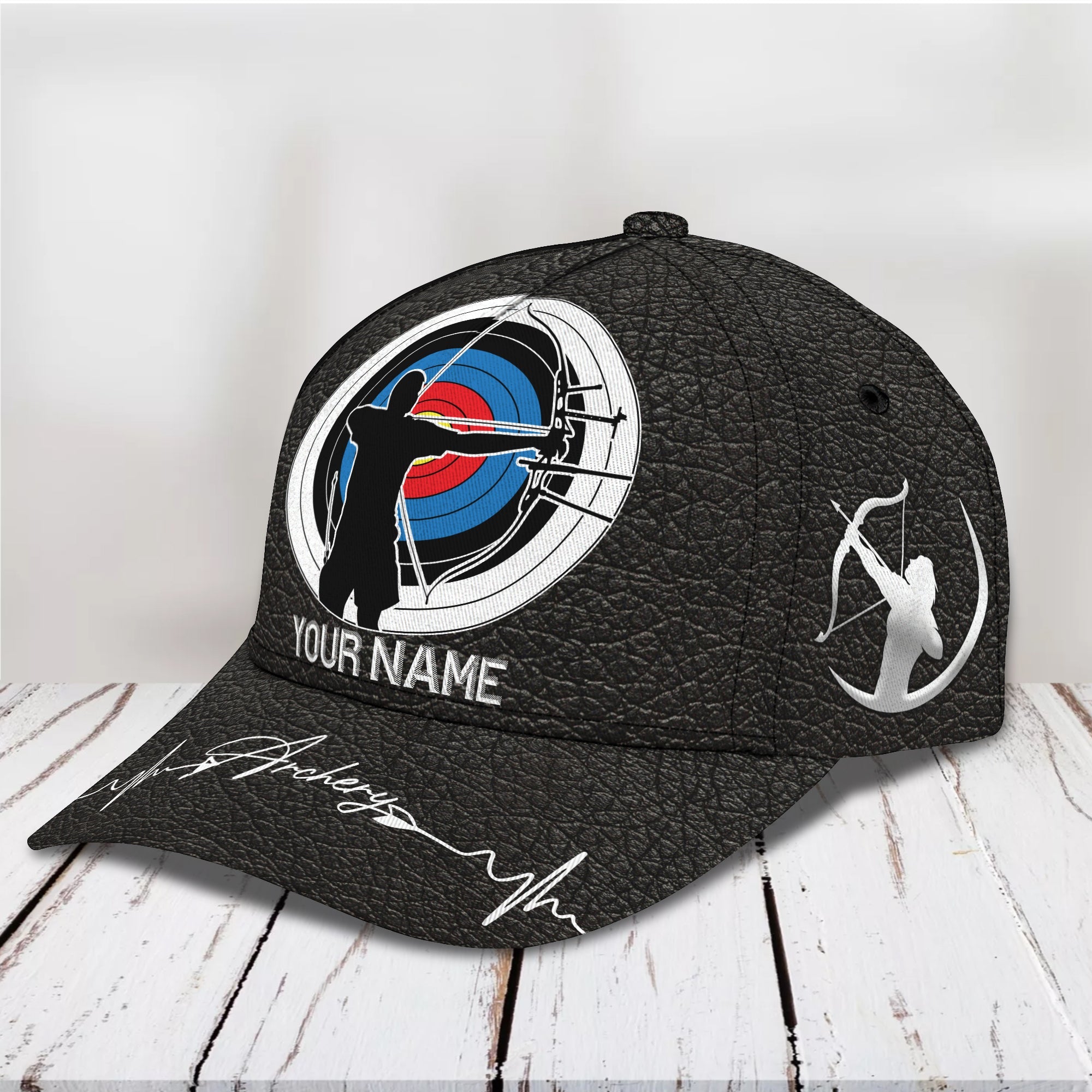Custom Classic Archery Cap - Personalized Name Trucker Hats Custom Hats Gifts For Men & Women